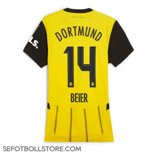 Borussia Dortmund Maximilian Beier #14 Replika Hemmatröja Dam 2024-25 Kortärmad